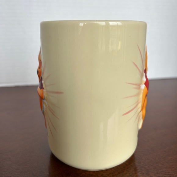 Disney Store Winnie the Pooh 3D Raised Embossed Coffee Mug Honey Yellow - Picture 5 of 8